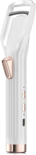 Heated Eyelash Curler Premium PRO - Fast Heat up in 8s - 24 Hours Long Lasting, White-HA