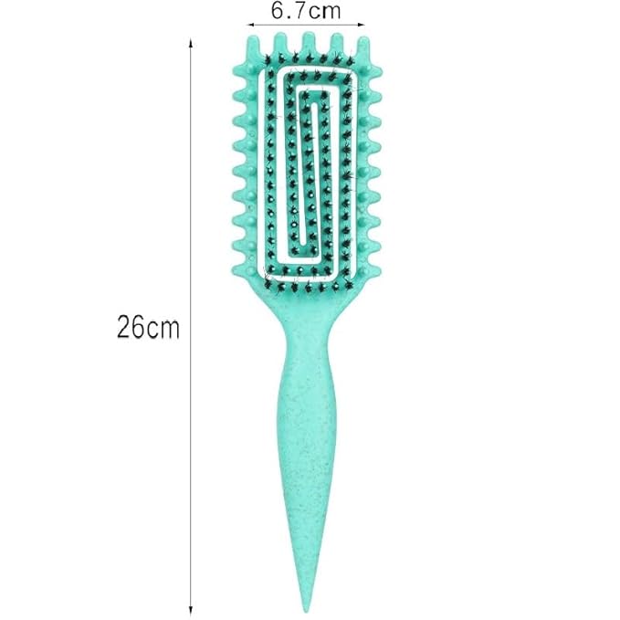 Curl Defining Brush for Curly Hair - Vented, Ergonomic Detangling Brush for Wet & Dry Hair - Enhances Natural Curls, Reduces Frizz for Men & Women