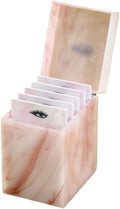 LIXIMMAZN 5 Layers Acrylic Eyelash Storage Box, Makeup Eyelashes Extension Close-Packed Display with 5 Pallets, Grafting False Eyelashes Glue Pallet Holder Display Organizer (5 Layer Marble Pink)