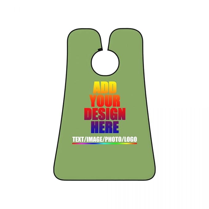 Personalized Custom Beard Bib Apron Design Your Photo Text Logo Beard Hair Catcher Non-Stick Beard Shave Capes for Trimming Shaving Kiwi