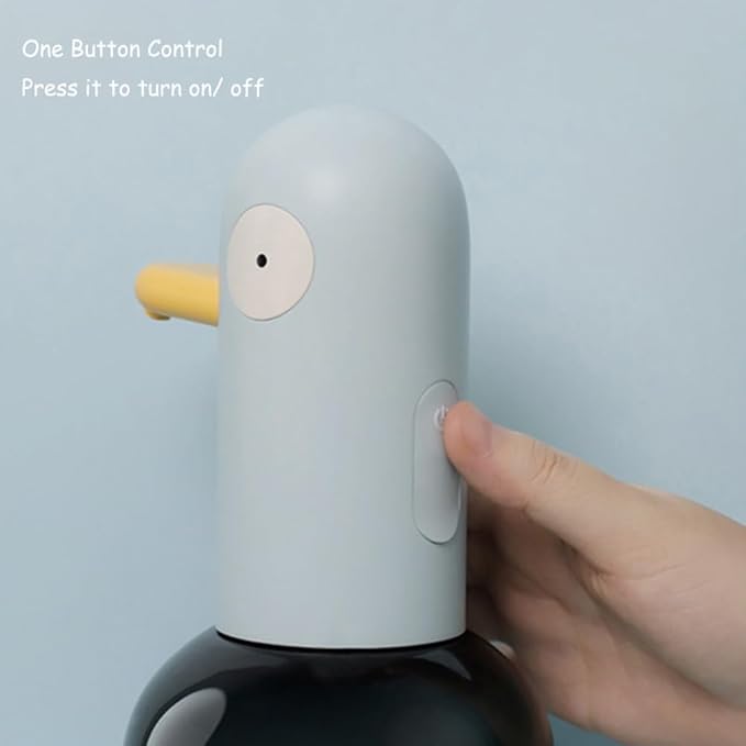 Automatic Soap Dispenser for Kids - Cute Duck Touchless Foaming Hand Soap Dispenser, Waterproof USB Rechargeable, Hand- free Shampoo Dispensers for Bathroom, Kitchen Countertop, Preschool