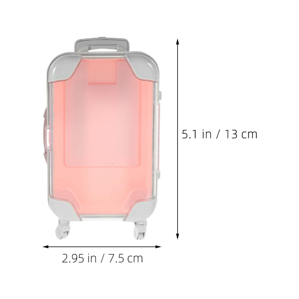 minkissy 2pcs ABS Mini Suitcase Makeup Tool Box for Travel Organizing