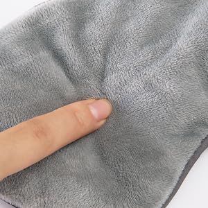 Sivio Weighted Eye Mask for Sleeping, Cooling & Cozy Reversible Blackout Sleep Mask for Women & Men, Microwave Freezable Heavy Blindfold for Airplane, Travel, Meditation, 0.55lb, Grey