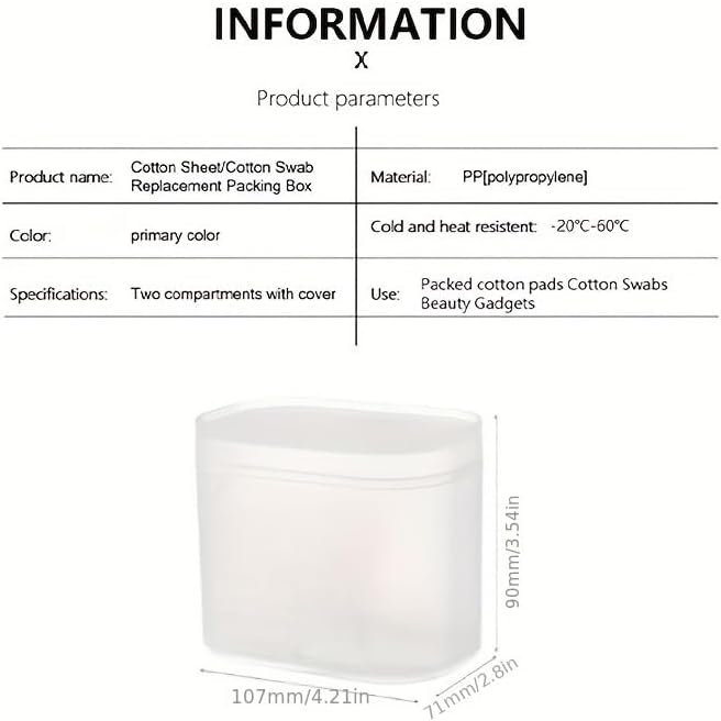 Sprigold home transparent cotton pads/swabs large capacity storage box with PP(polypropylene) material, easy to use and take,beautiful design, muti-purpose, moisture-proof and dust-proof (Home)