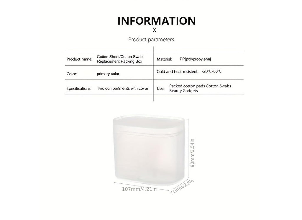 Sprigold home transparent cotton pads/swabs large capacity storage box with PP(polypropylene) material, easy to use and take,beautiful design, muti-purpose, moisture-proof and dust-proof (Home)