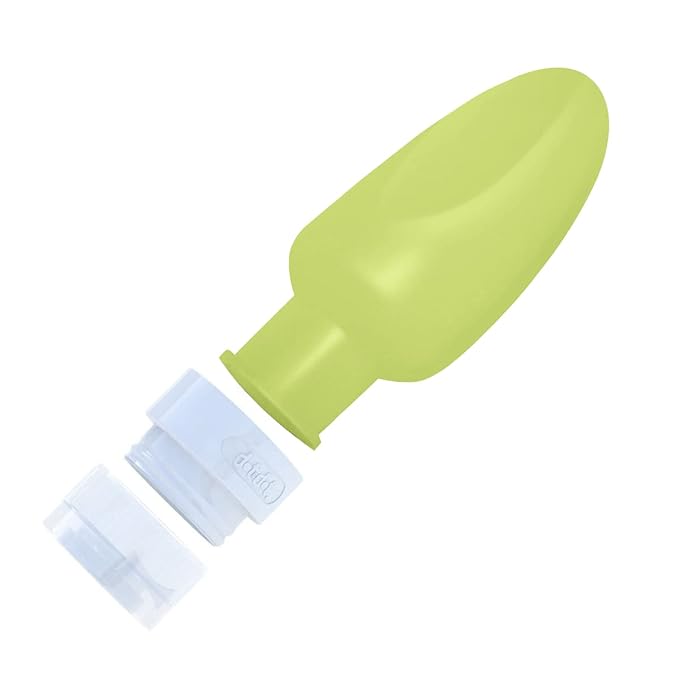 Dot&Dot Leak Proof Travel Bottles - Tubes for Liquid TSA Approved 1oz Silicone Toiletries Travel Shampoo & Conditioner Containers with Labels