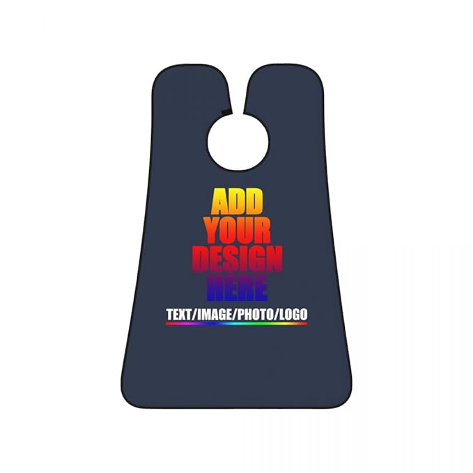 Personalized Custom Beard Bib Apron Design Your Photo Text Logo Beard Hair Catcher Non-Stick Beard Shave Capes for Trimming Shaving Orange Yellow