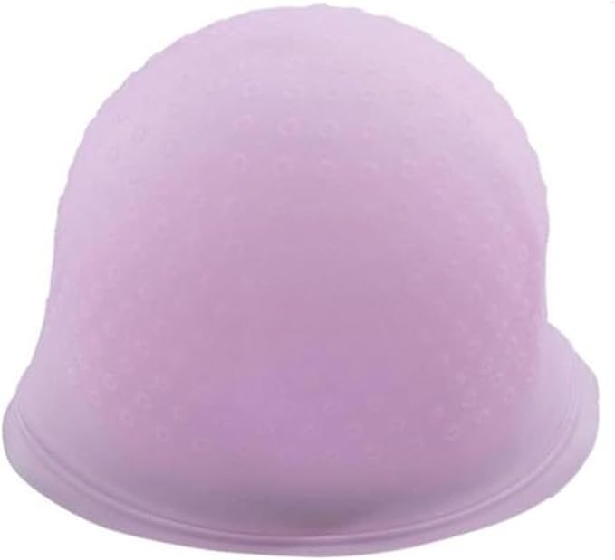 Highlight Cap Hair Coloring Highlighting Cap Reusable Silicone Highlight Cap Pull Through Caps for Hair Dying Frosting Cap with Hook(Pink)