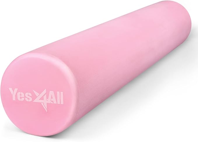 Yes4All EVA Firm Foam Roller for Back - Round Roller for Exercise, Yoga & Pilates 12/18/24/36 inch