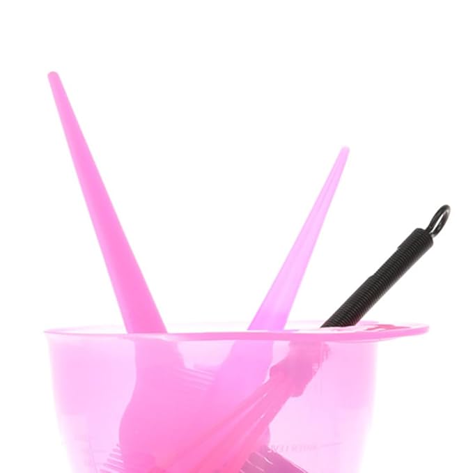 Hair Dye Tools Kit 5-Piece Hair Coloring Set with Mixing Bowl Brush Comb Earmuffs for Salon and Home Use Tinting Supplies