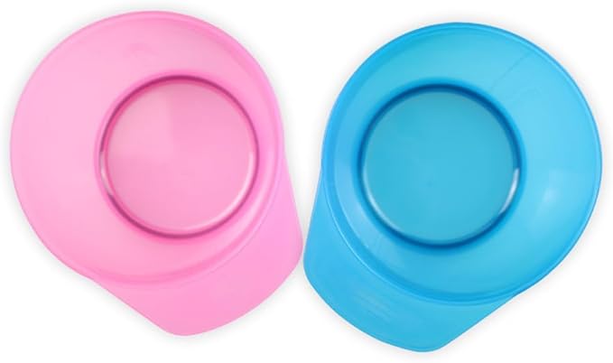 Lasenersm 4-Piece Hair Color Mixing Bowls, Transparent Pink, Plastic, Modern Style, Hair Color Bowl, Salon & Home Use