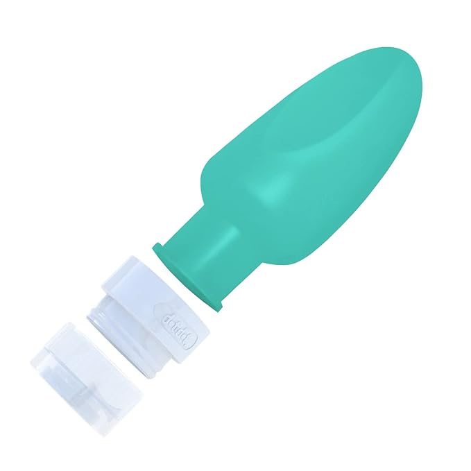 Dot&Dot Leak Proof Travel Bottles - Tubes for Liquid TSA Approved 1oz Silicone Toiletries Travel Shampoo & Conditioner Containers with Labels