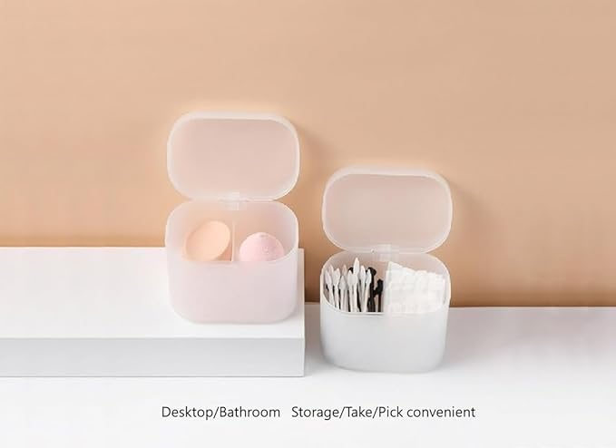 Sprigold home transparent cotton pads/swabs large capacity storage box with PP(polypropylene) material, easy to use and take,beautiful design, muti-purpose, moisture-proof and dust-proof (Home)