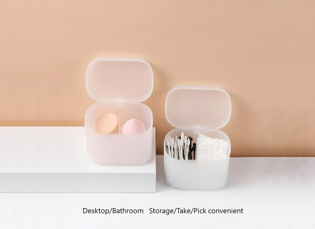 Sprigold home transparent cotton pads/swabs large capacity storage box with PP(polypropylene) material, easy to use and take,beautiful design, muti-purpose, moisture-proof and dust-proof (Home)