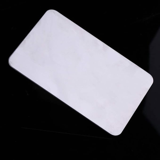 Small Stainless Steel Makeup Palette Set – Includes Scraper, Modern Rectangular Design, Perfect for Lip Color & Pigment Mixing for Makeup Artists