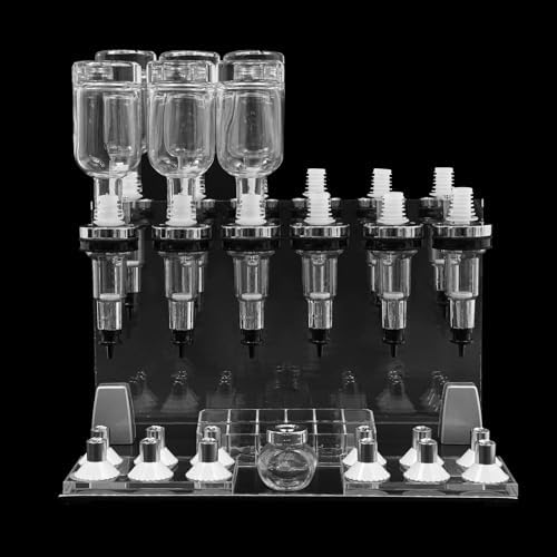 Manual Perfume Dispenser - 12-Bottle Liquid Filling Machine, Desktop Filler for Salon, Bar, Studio - Perfect Transfer Tool for Fragrance, Essential Oils & Cosmetics