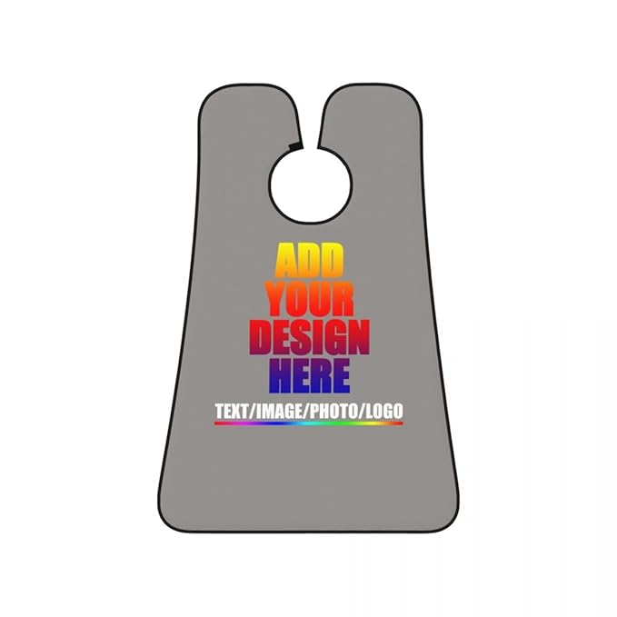 Custom Beard Bibs Apron Personalized Beard Hair Catcher Add Photo Picture Text Waterproof Beard Shave Cape for Shaving Trimming for Birthday Father's Day Gifts Gravel