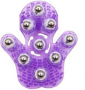 SCOLAND Roller Ball Body Massage Glove Anti-Cellulite Muscle Pain Relief Relax Massager for Neck Back Shoulder Buttocks Face Lift Tools (Purple)