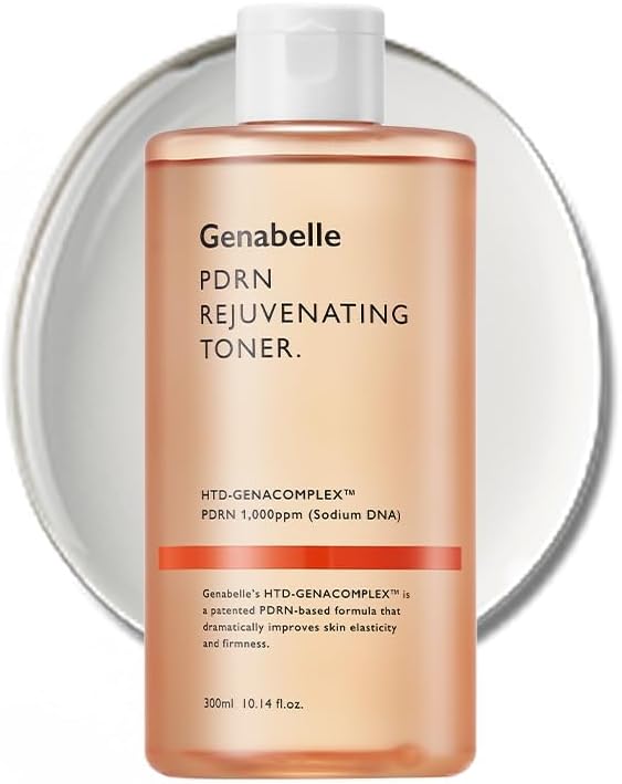 Genabelle PDRN Rejuvenating Toner - Deep Hydration & Skin Barrier Support with PDRN, Panthenol, Hyaluronic Acid - Soft & Glowing Skin - Glass Skin - 10.14 fl.oz/300ml