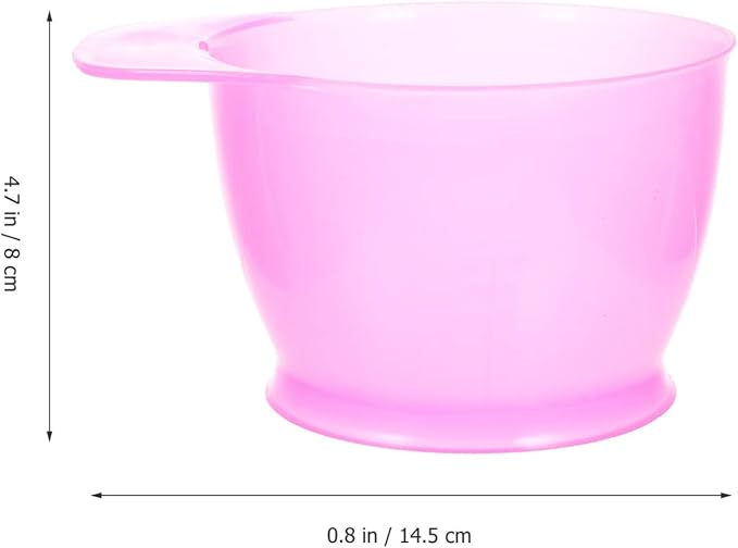 Healifty Hair Dye Coloring Kit 5Pcs - Bowl, Brush, Comb, Ear Cover, Mixer, Dying Accessory for Salon & Home (Pink) Pink 5pcs 22X5CM