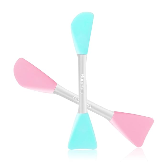 RamPula Silicone Face Mask Brush, Facial Mud Mask Applicator Brush Flexible for Applying Facial Mask,Sleeping Mask,Clay Mask,Body Lotion Mask Beauty Tools Makeup Brushes Applicator