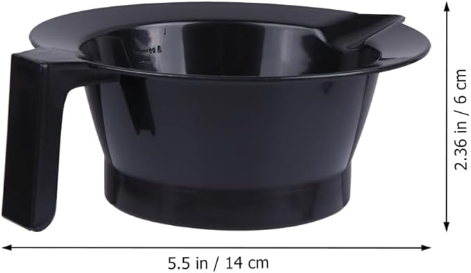 LALAFINA 4Pcs Hair Dye Bowls for Salon Hair Color Mixing Durable Plastic Tint Bowls with Handles Easy to Clean Hairdressing Tools for Professional Stylists
