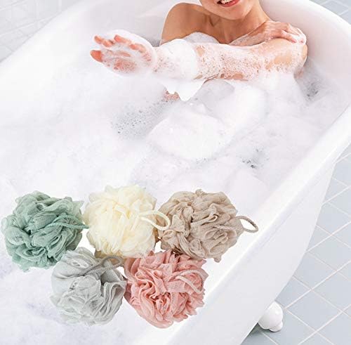 KAKOOI Bath Sponges, Shower Loofah for Body Exfoliation(1 pcs, Brown)