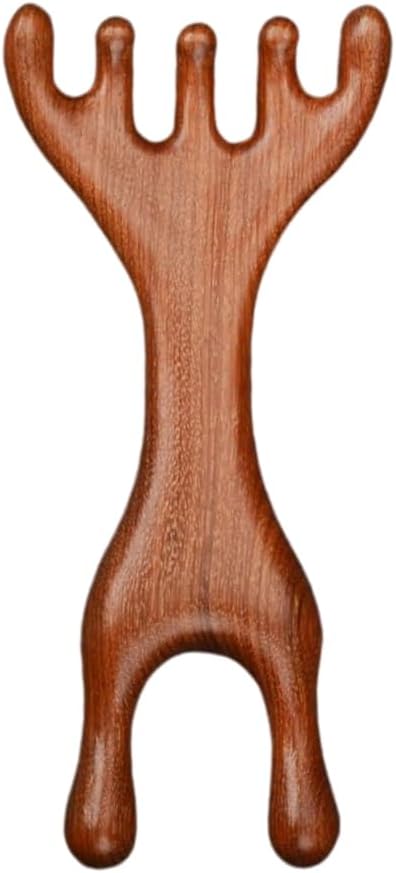 OULIGET Natural Wooden Nose Guasha Massage Tools Anti-Static, Eyes Facial Wood Gua Sha Tool,face Manual Massager Tool, Multifunctional Handheld Meridians Acupoint Massage Tool,1 Pieces.
