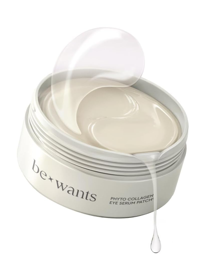 bewants Under Eye Patches for Puffy Eyes, Korean Under Eye Mask with Vegan Collagen and Hyaluronic Acid, Patches for Dark Circles and Cooling, 60 pieces