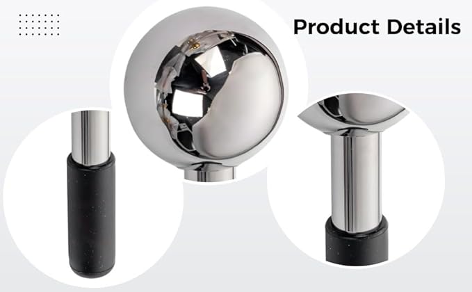 2 Pcs Ice Globes for Face, Stainless Steel Cryo Sticks, Hot & Cold Therapy, 5.3 X 1.9 in, Facial Massager for Puffiness and Headache Relief