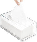 Square Clear Acrylic Tissue Box, Box Covers Rectangular, Bathroom Facial Napkin Box Holders, Table Clear Dryer Sheet Dispenser for Bathroom, Kitchen and Cars