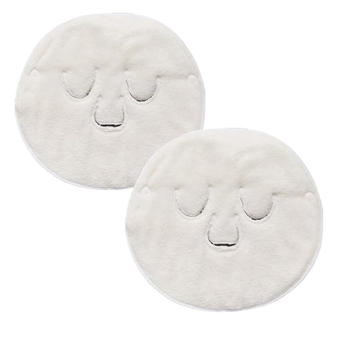 Angzhili 2 Pcs Hot Compress Reusable Face Towel Mask,Hot Cold Facial Steamer Towel Soft Coral Fleece Face Mask for Home and Beauty Salon,Spa Towel Moisturizing Skin Care
