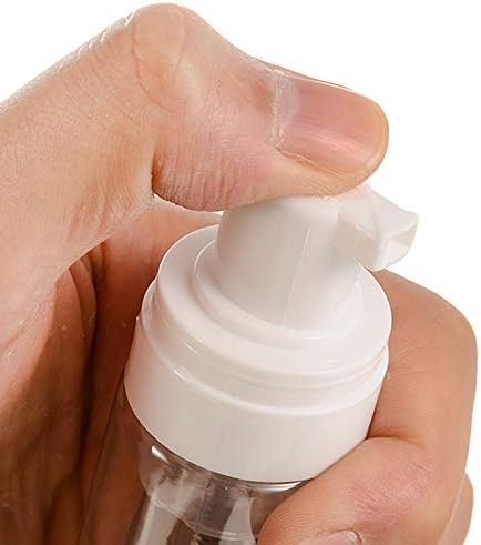 Beoncall Foaming Dispenser 7oz Transparent Empty Spray Bottle 2Pcs Plastic Foam Pump Travel Soap Portable Foam Bottle (200ml)