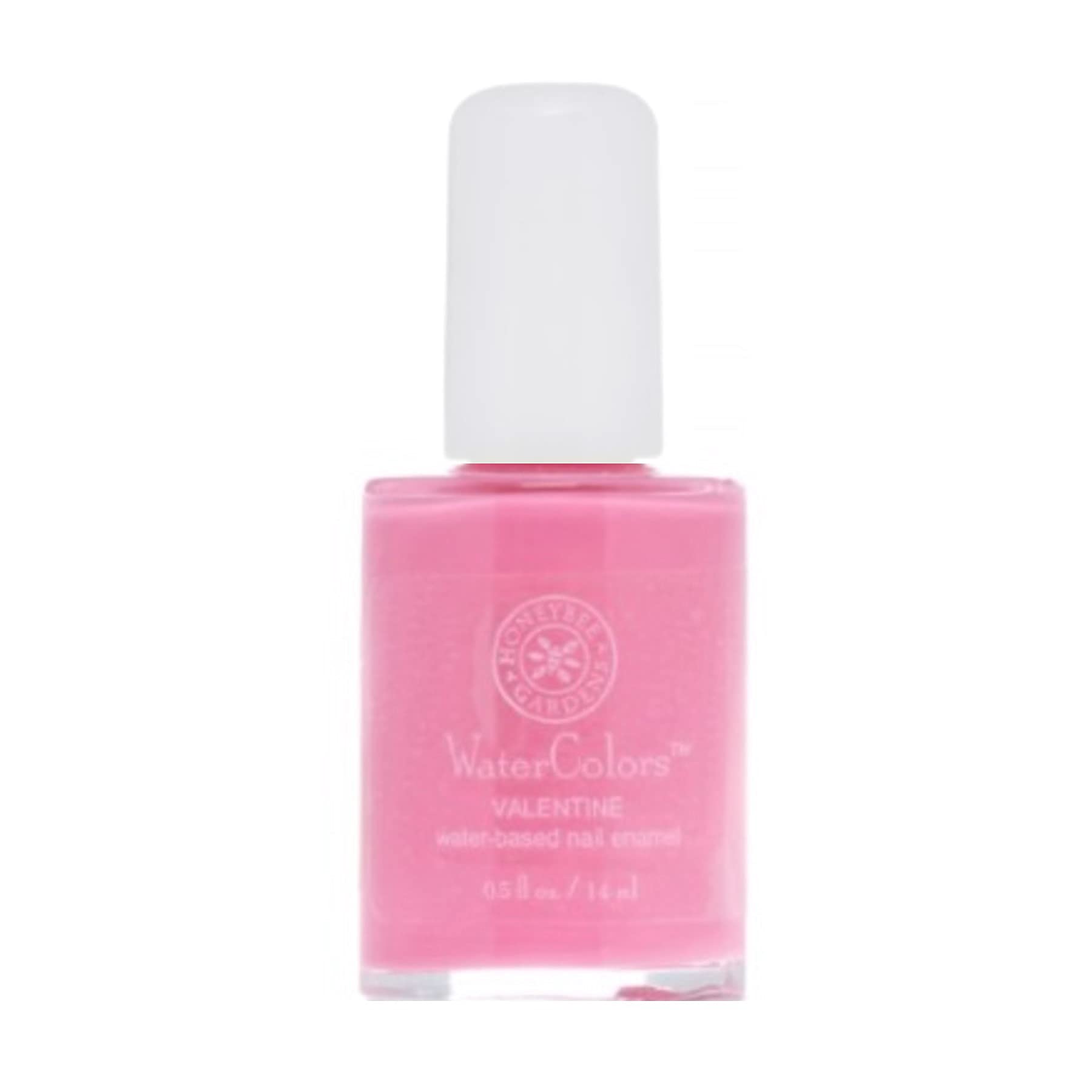Honeybee Gardens Water-Based Nail Enamel, Valentine, Matte True Medium Pink, Eco-Friendly, Odorless & Vibrant Polish, 0.5 fl oz