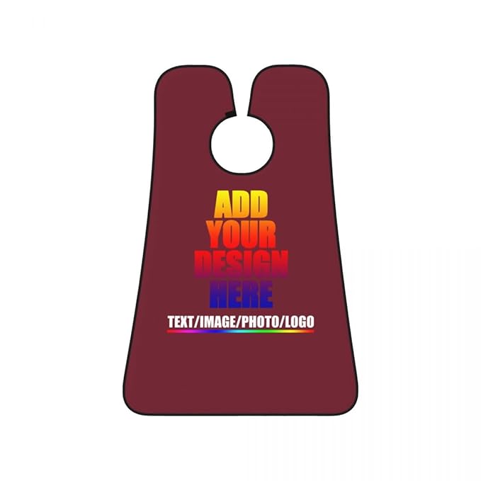 Custom Beard Bibs Apron Personalized Beard Hair Catcher Add Photo Picture Text Waterproof Beard Shave Cape for Shaving Trimming for Birthday Father's Day Gifts Garnett