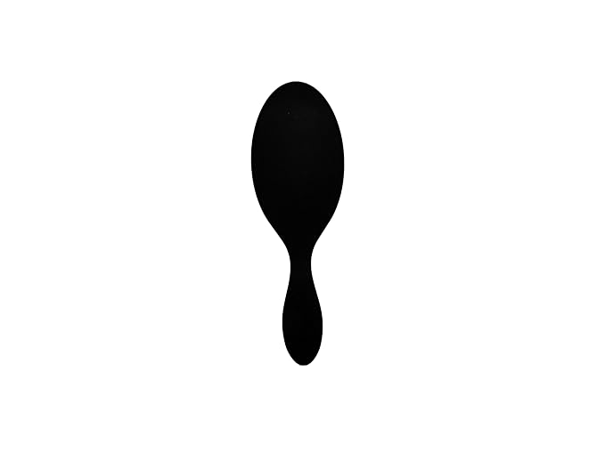 CALA Wet-N-Dry Detangling Hair Brush, Black, Soft Flexible Bristles for Wet or Dry Hair, Helps Reduce Snagging & Breakage, Smooths Frizz, Adds Shine, Oval Handle