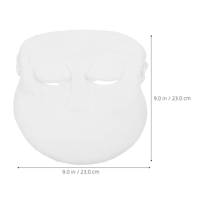 SAFIGLE Hot Compress Face Towel Mask 9.05X9.05In Thickened Double-Layer Reusable Facial Steamer Towel with Secure Fit Rope for Skin Care and Hot Cold Therapy