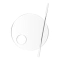 Mcduyant 2 Pcs Acrylic Makeup Palette Makeup Mixing Tray with Makeup Spatula for Beauty Salon Color Cream Liquid Foundation Mixing Palette (Round)