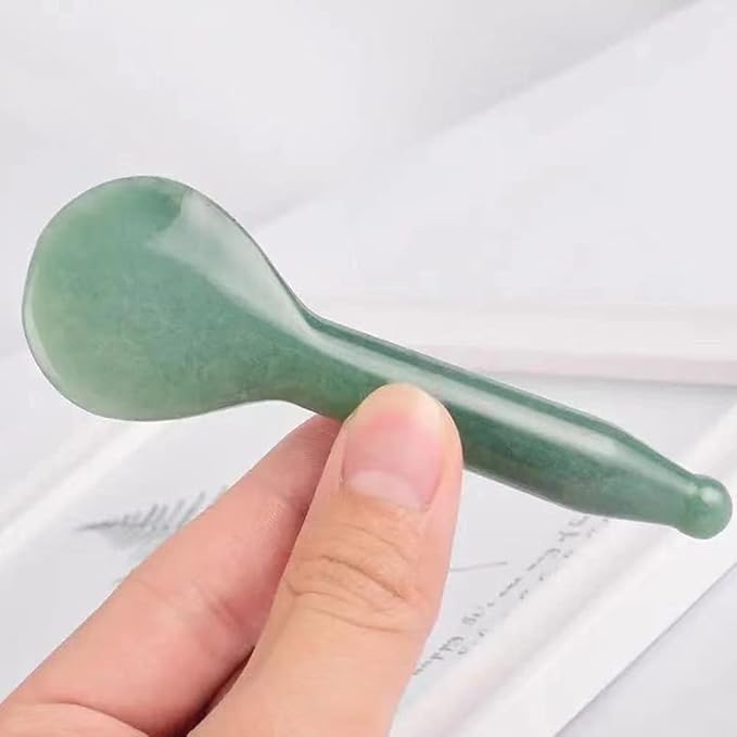 TOP SEWING Jade Gua Sha Massage Tools Facial Tool Natural Green Gua Sha Anti Aging Facial Skin SPA for Rejuvenate Skin Anti-Wrinkle Anti Aging