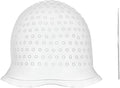 Silicone Hair Highlighting Cap Hair Colouring Highlight Cap Salon Hair Dye Cap Dying Hair Head Cap Reusable Hair Coloring Cap Hair Hairdressing Dyeing Cap with Crochet Hook