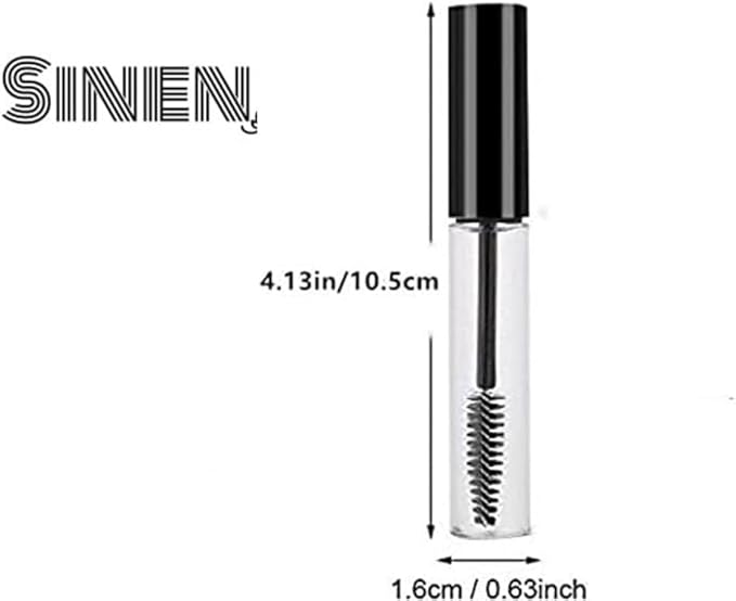 3pcs 10ml Empty Mascara Tube Wand Eyelash Cream Container Bottle with 3 Rubber Inserts 3 Funnels 3 Transfer Pipettes
