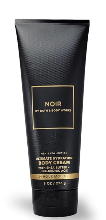 Bath & Body Works Noir Ultimate Hydration Body Cream - Men’s Deep Hydrating Cream for Smooth Skin - 48-Hour Moisture - Rich Formula - Fast-Absorbing - Dermatologist-Approved - Gifts for Him - 2-Pack
