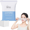 200PCS Count Stretchable Facial Cotton Pads, Pre-Punched Hole Wet Compress Cotton Sheets, Lint Free Soft Cotton, Multipurpose Makeup Remover & Toner Mask Cotton Pads