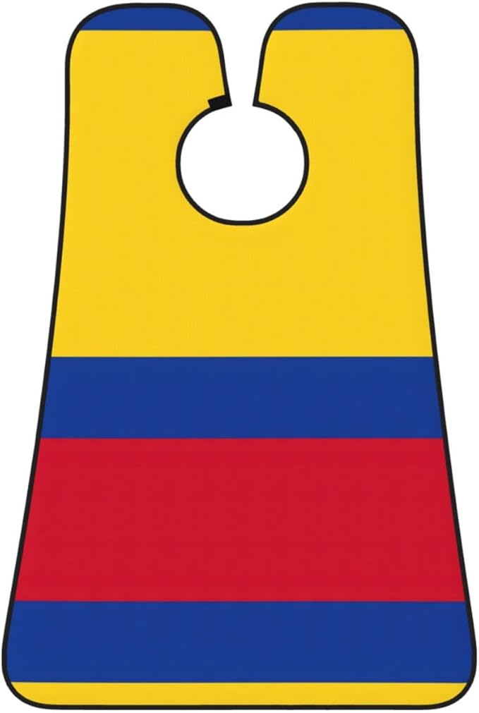 YQxwJL Flag Of Colombia Print Beard Bib Shaving Apron, Beard Hair Trimming Cape Gift For Dad