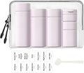Sprigold 5 Pack Brief and Fashion Travel Bottles TSA Approved, BPA Free Travel Size Containers Refillable Squeeze Bottles for Cosmetic Shampoo Cream Conditioner … (Nordic bean purple)