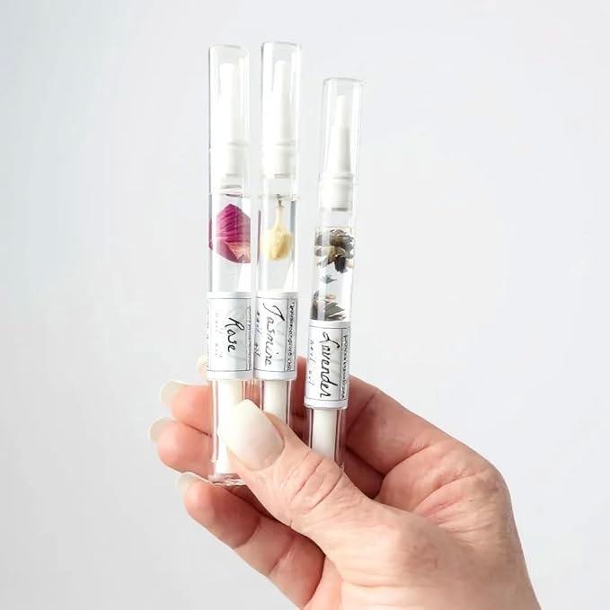 Greenmade Goods Lavender Jasmine Rose Cuticle Oil Trio, 3-Pack Gift Set