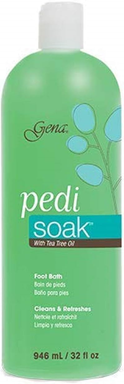 Gena Pedi Soak Foot Bath with Tea Tree Oil – Cleansing Foot Soak for Dry, Tired Feet, Softens Calluses and Deodorizes, Athletes Foot & Pedicure Spa Treatment