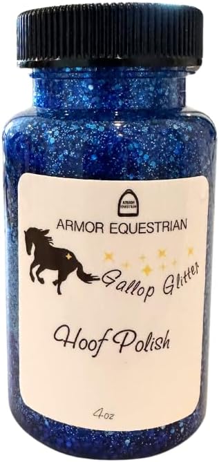 Horse Gallop Glitter Gift Set, 4 Items - Hoof Polish, Body Glitter, Mane and Tail Gel, Shimmer Body Spray (Blue)