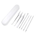 7 Pcs Blackhead Remover Comedone Extractor, Acne Removal Kit, Manual Pimple Popper Tool for Quick and Easy Removal of Pimples, Blackheads on Forehead, Facial and Nose (7 Pack)