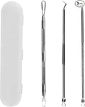WSYUB Pimple Popper Tool, Stainless Steel Pimple Extractor, WSYUB Blackhead Tweezers, Comedones Extractor Acne Removal Kit for Blemish, Whitehead Popping
